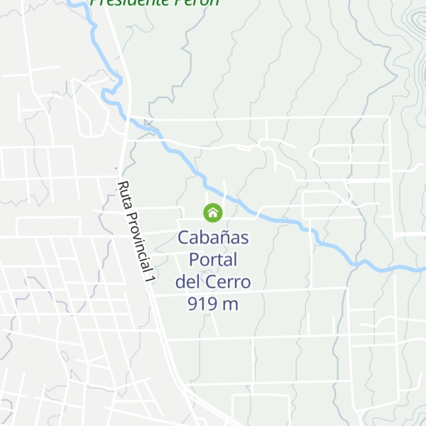 Map of Cabañas Portal del Cerro