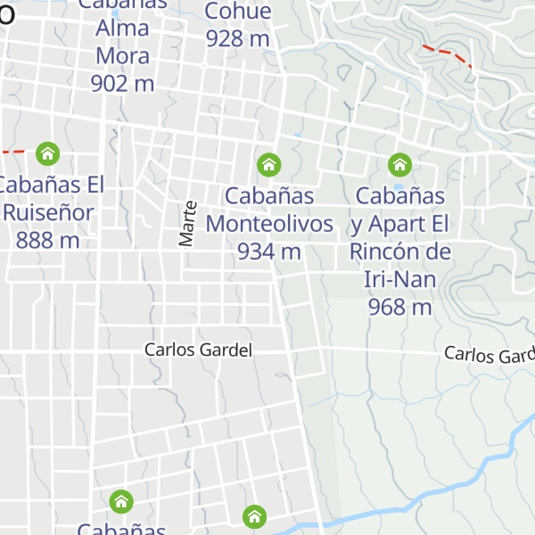 Map of Cabañas El Maitén