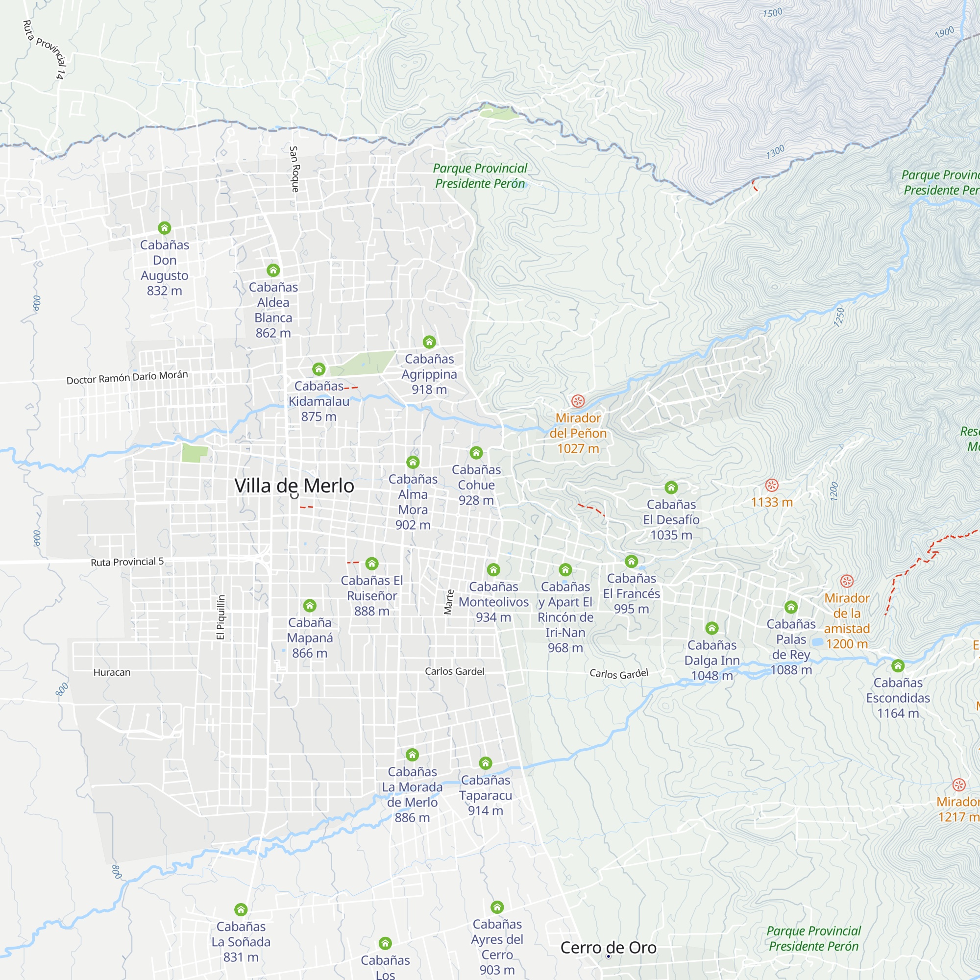 Cabañas Samana Huasi map