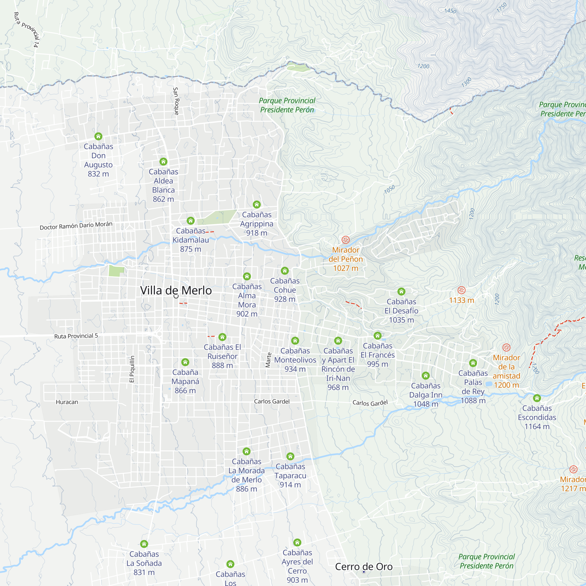 Cabañas Samana Huasi map