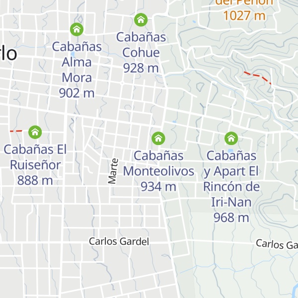 Map of Cabañas & Spa Pio Pio