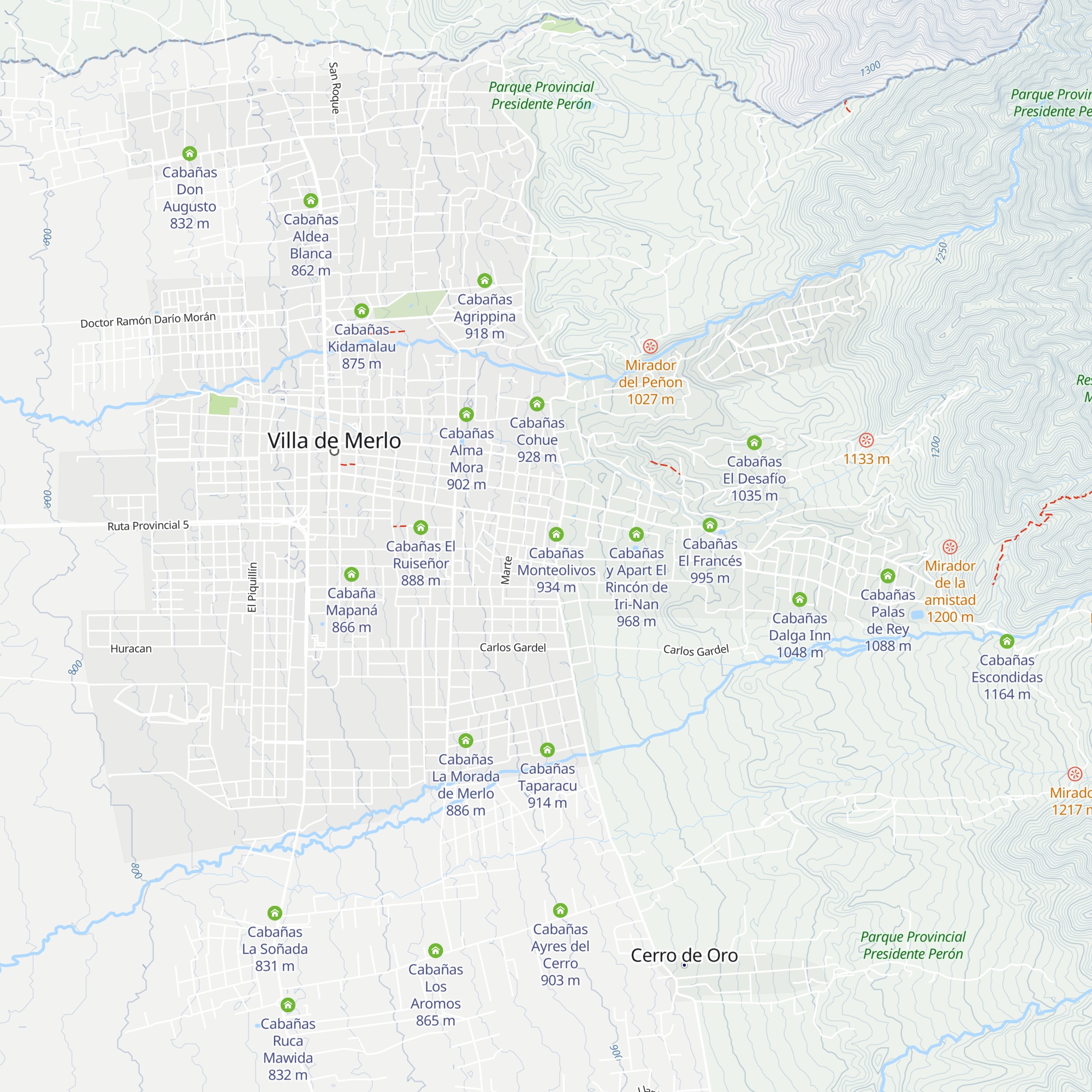 Cabañas & Spa Pio Pio map