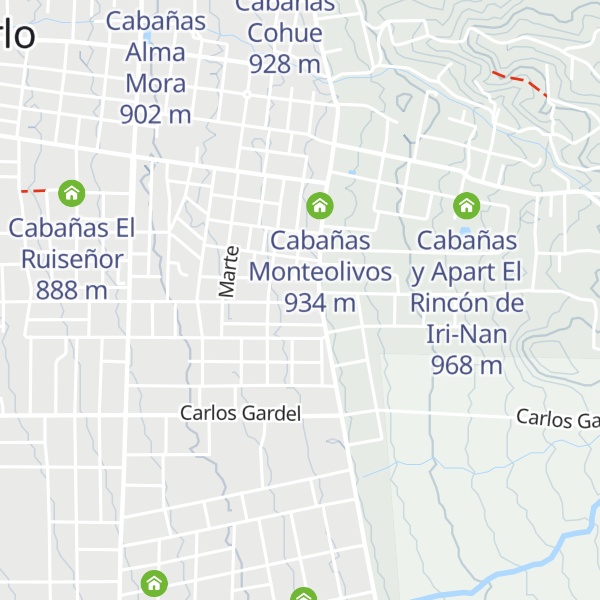 Map of Cabañas Las Lajas