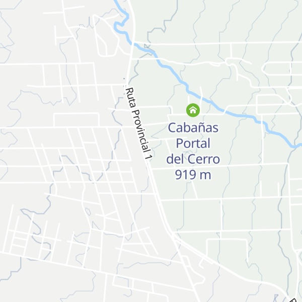 Map of Cabañas Las Cortaderas