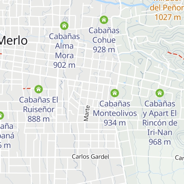 Map of Cabañas Cinco Soles