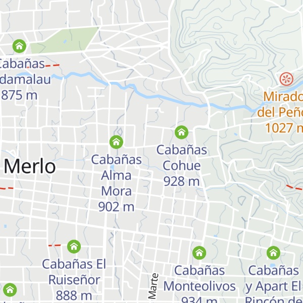 Map of Cabañas El Refugio de la Luna