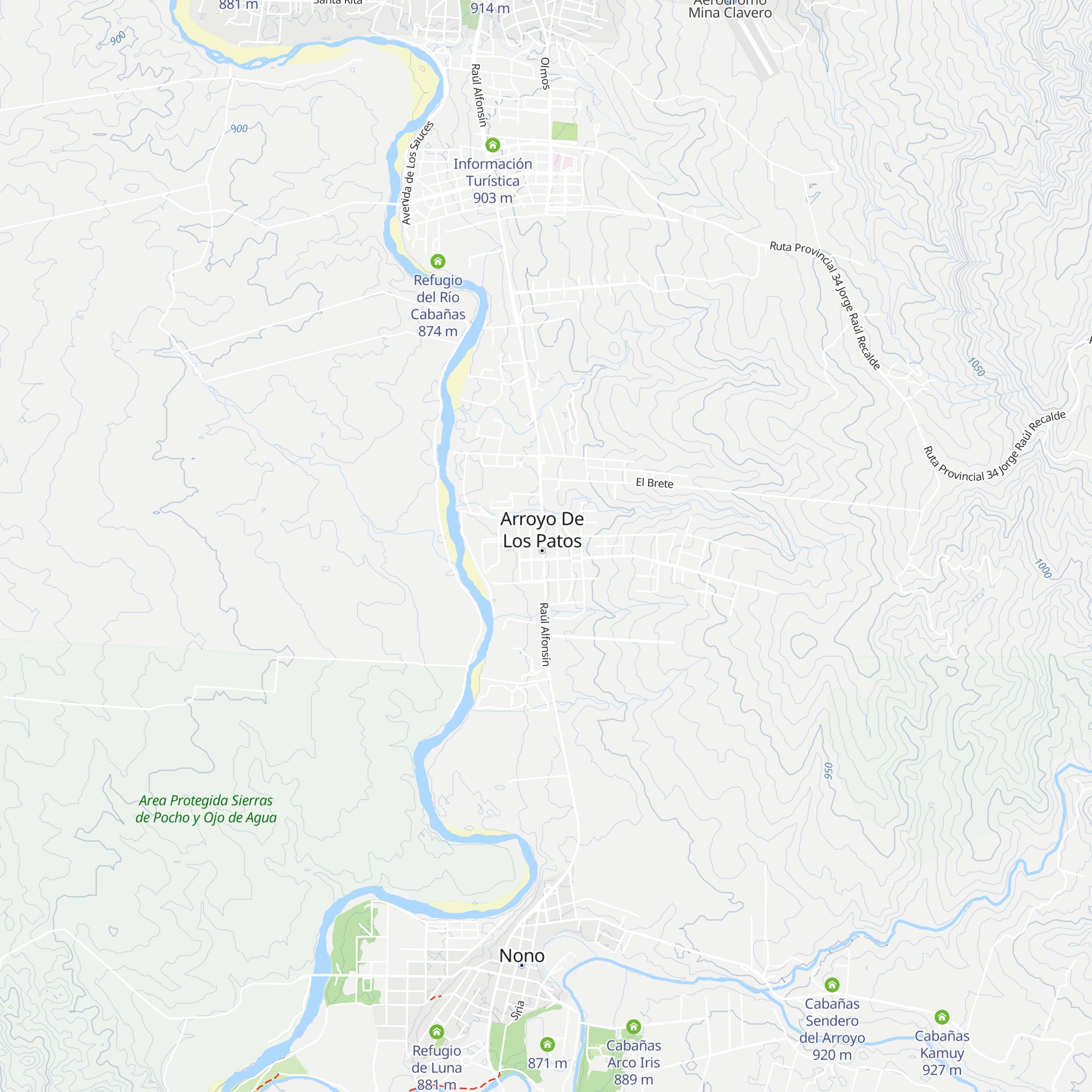 Cabañas Don Ismael map