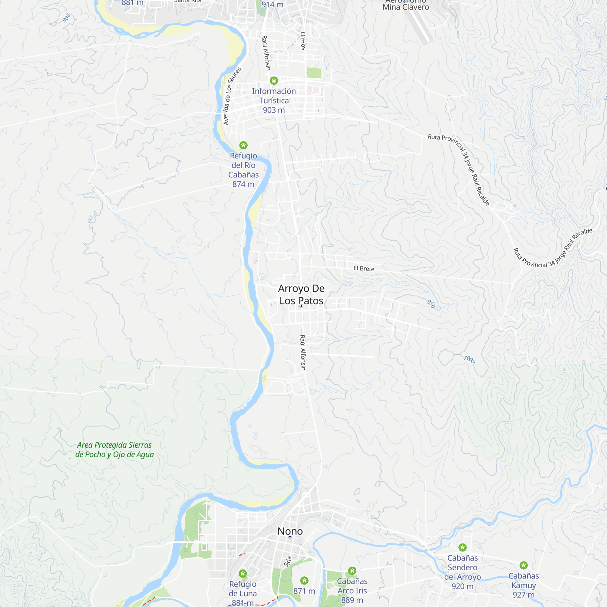 Cabañas Don Ismael map