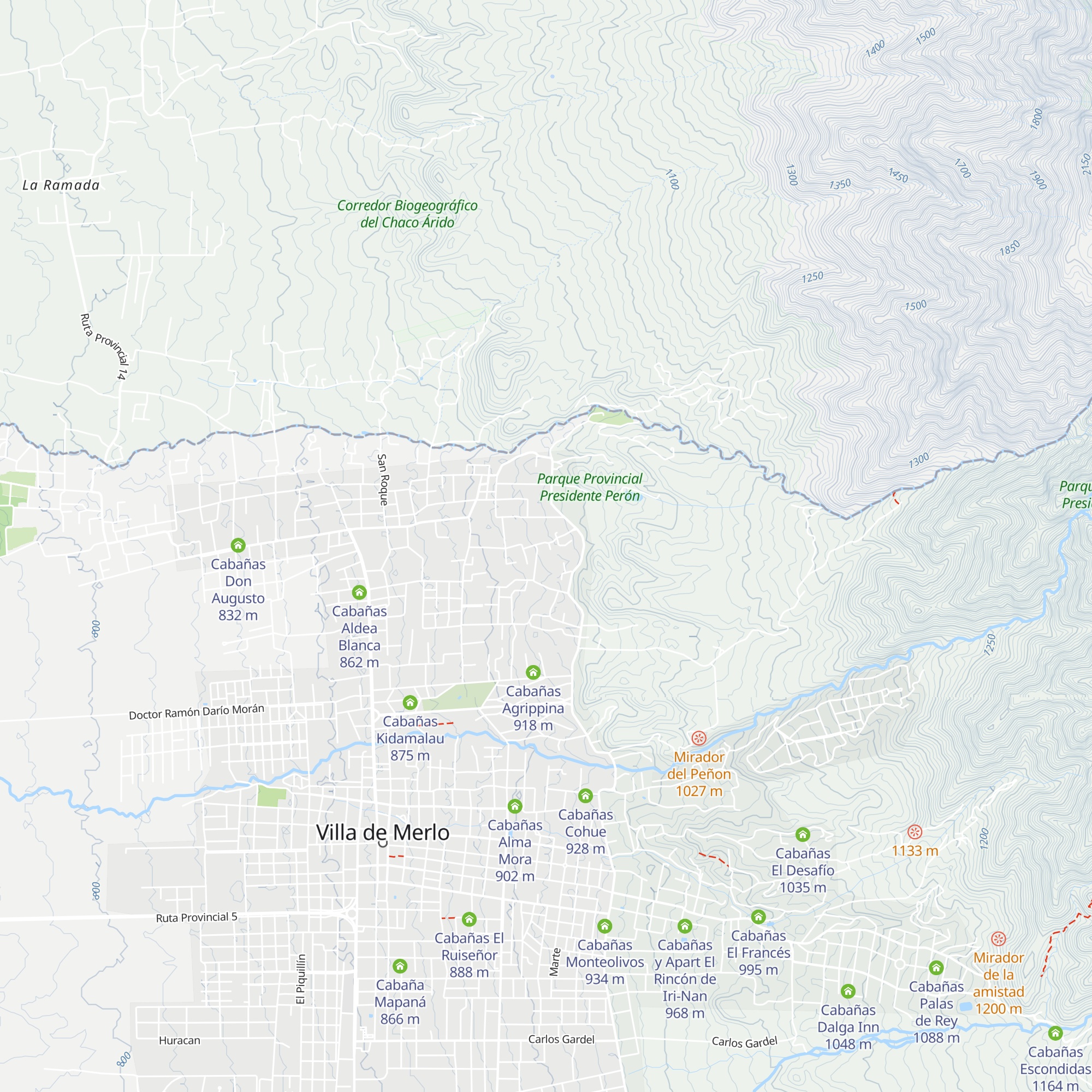 Cabañas La Comarca map
