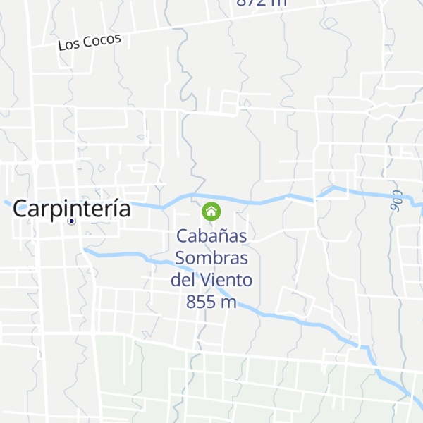 Map of Cabañas Sombras del Viento