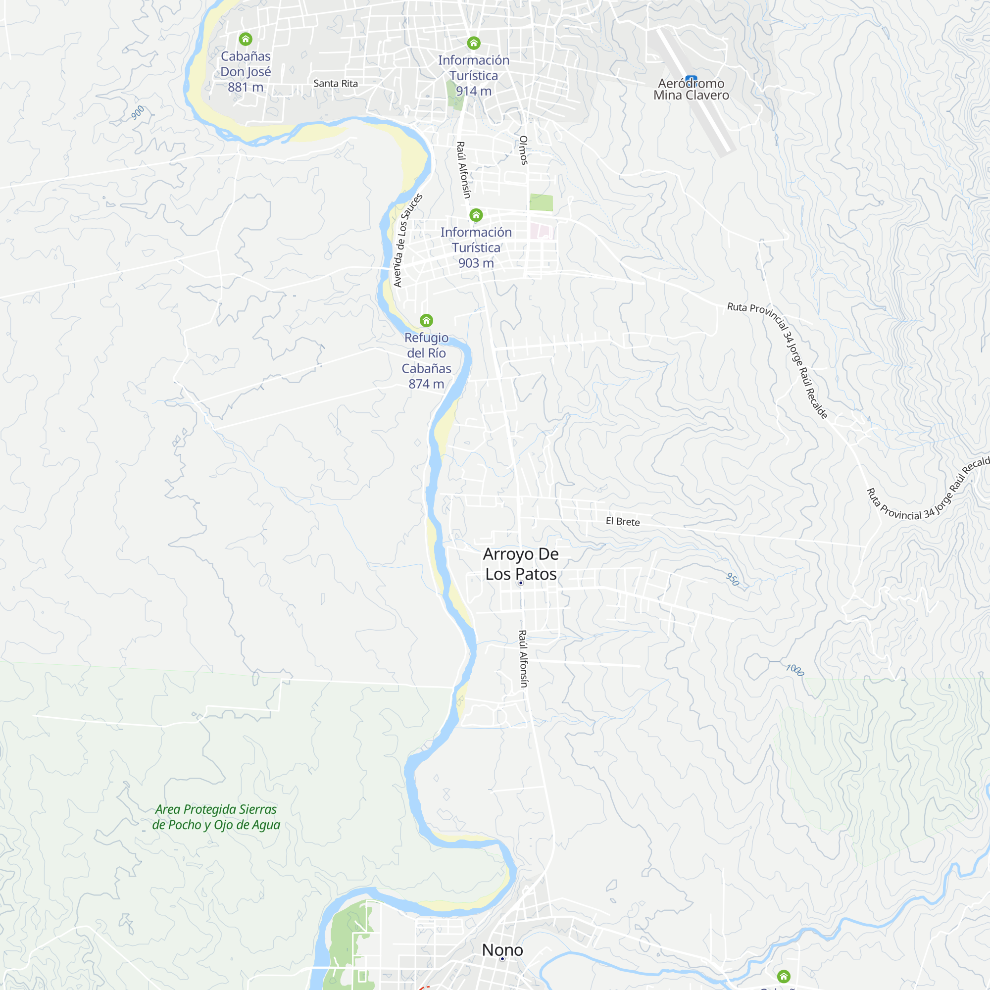 Cabañas Yerba Buena map