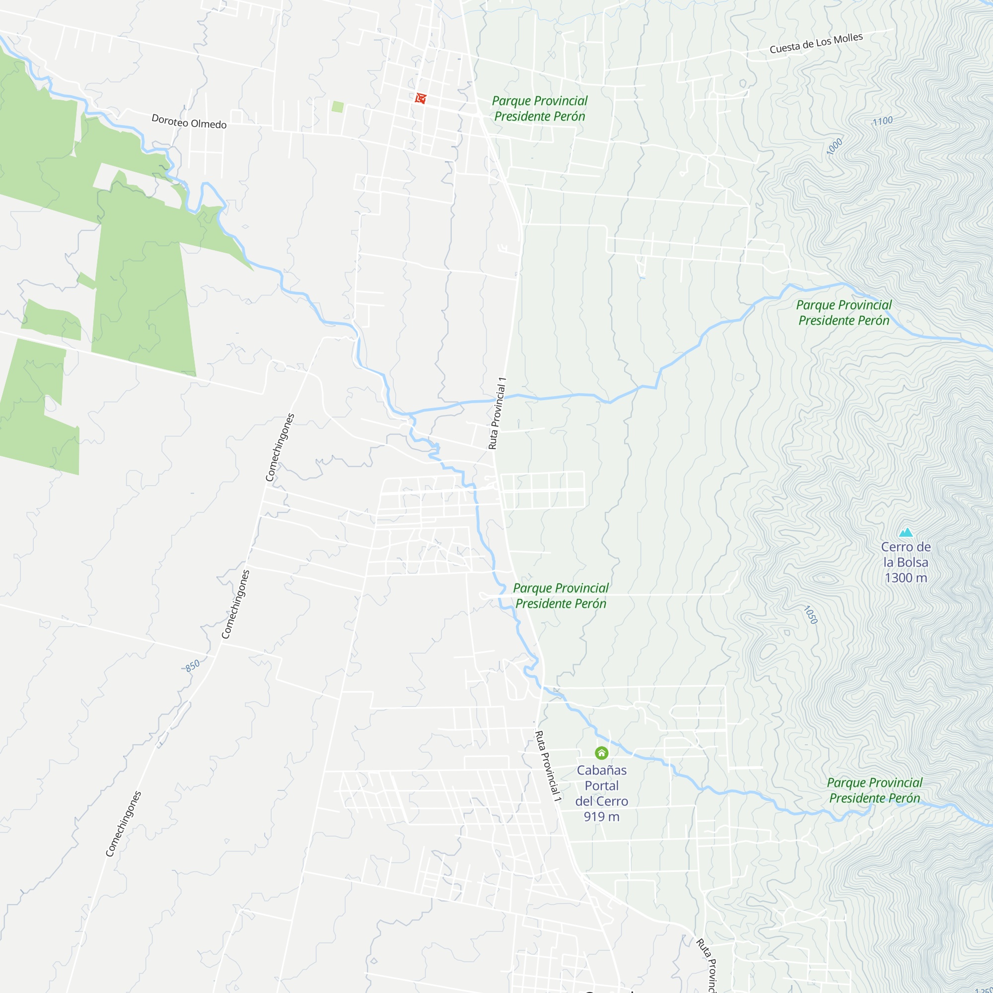 Cabañas El Chañar map