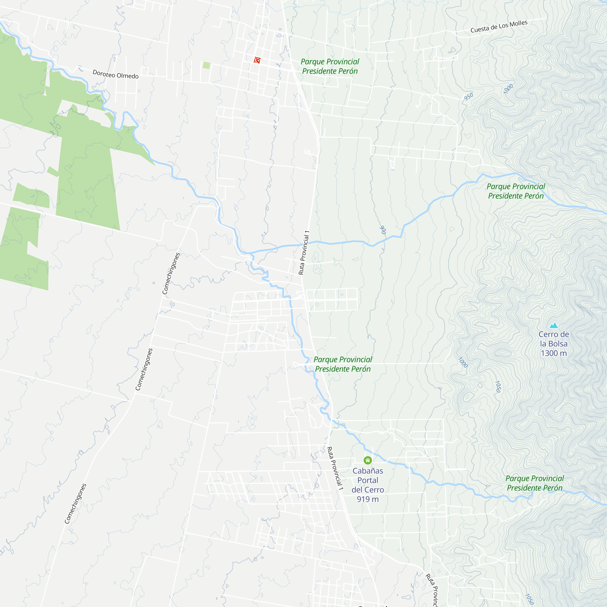 Cabañas El Chañar map