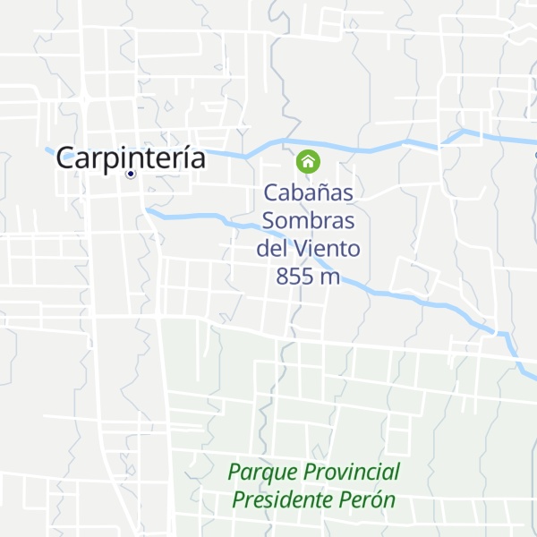 Map of Cabañas Unquen