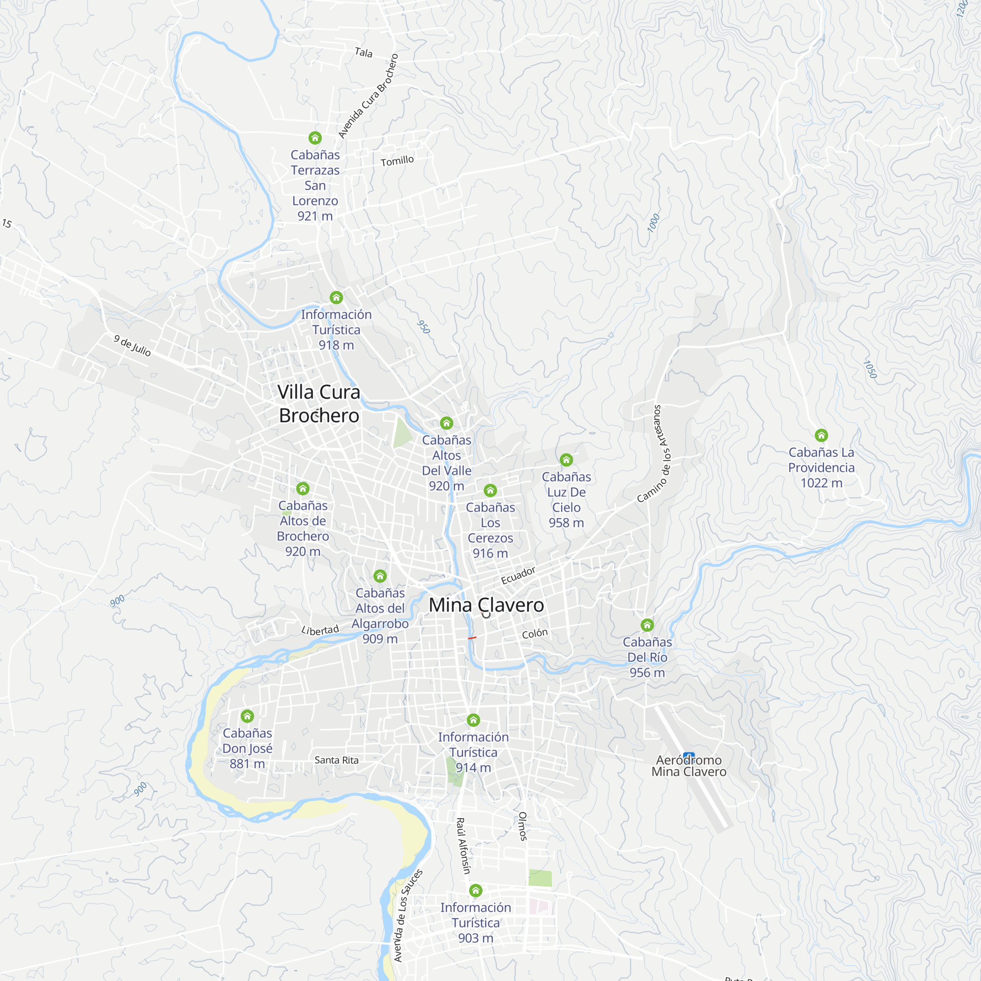 Cabañas Los Cerezos map