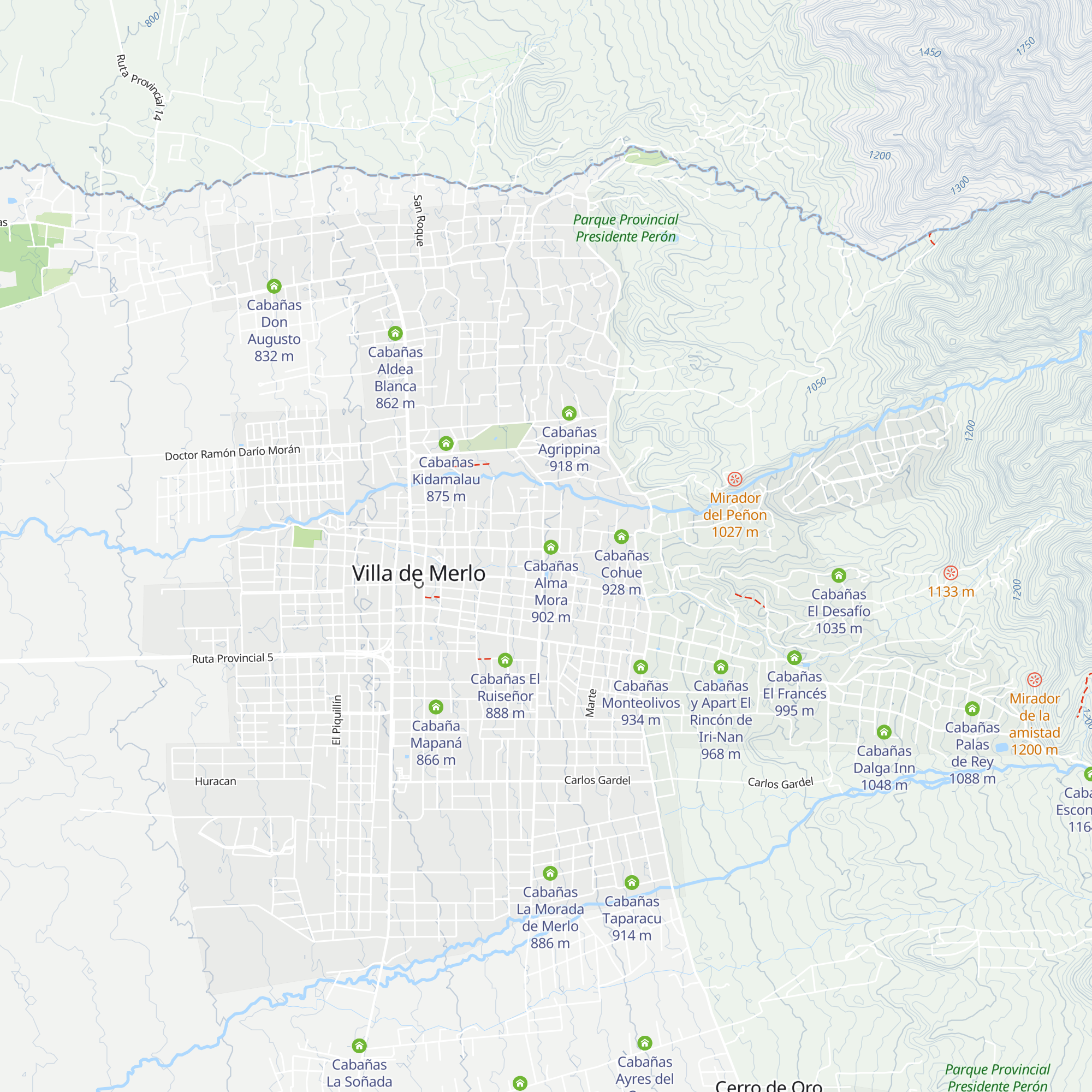 Cabañas Khami map