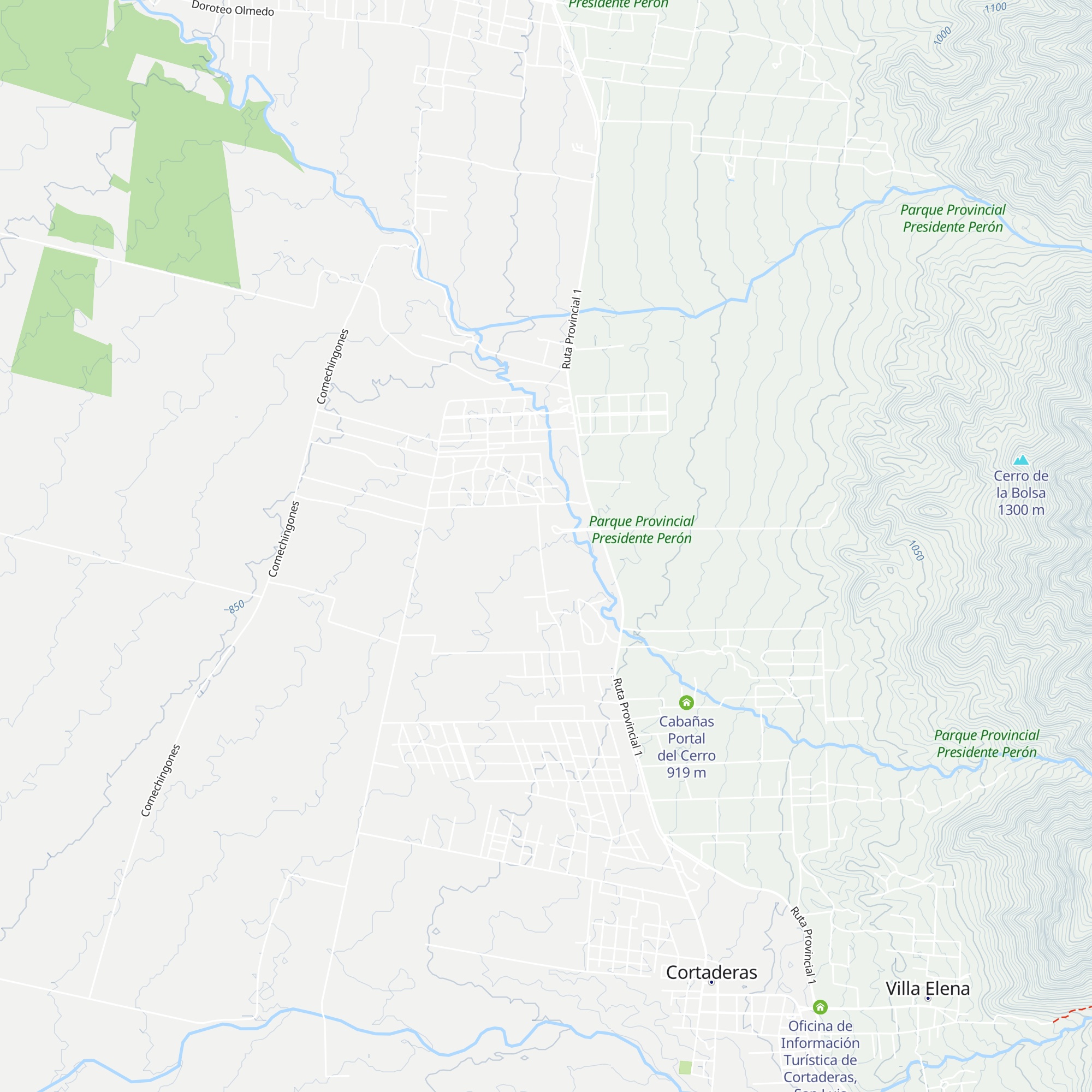 Cabañas El Peregrino map