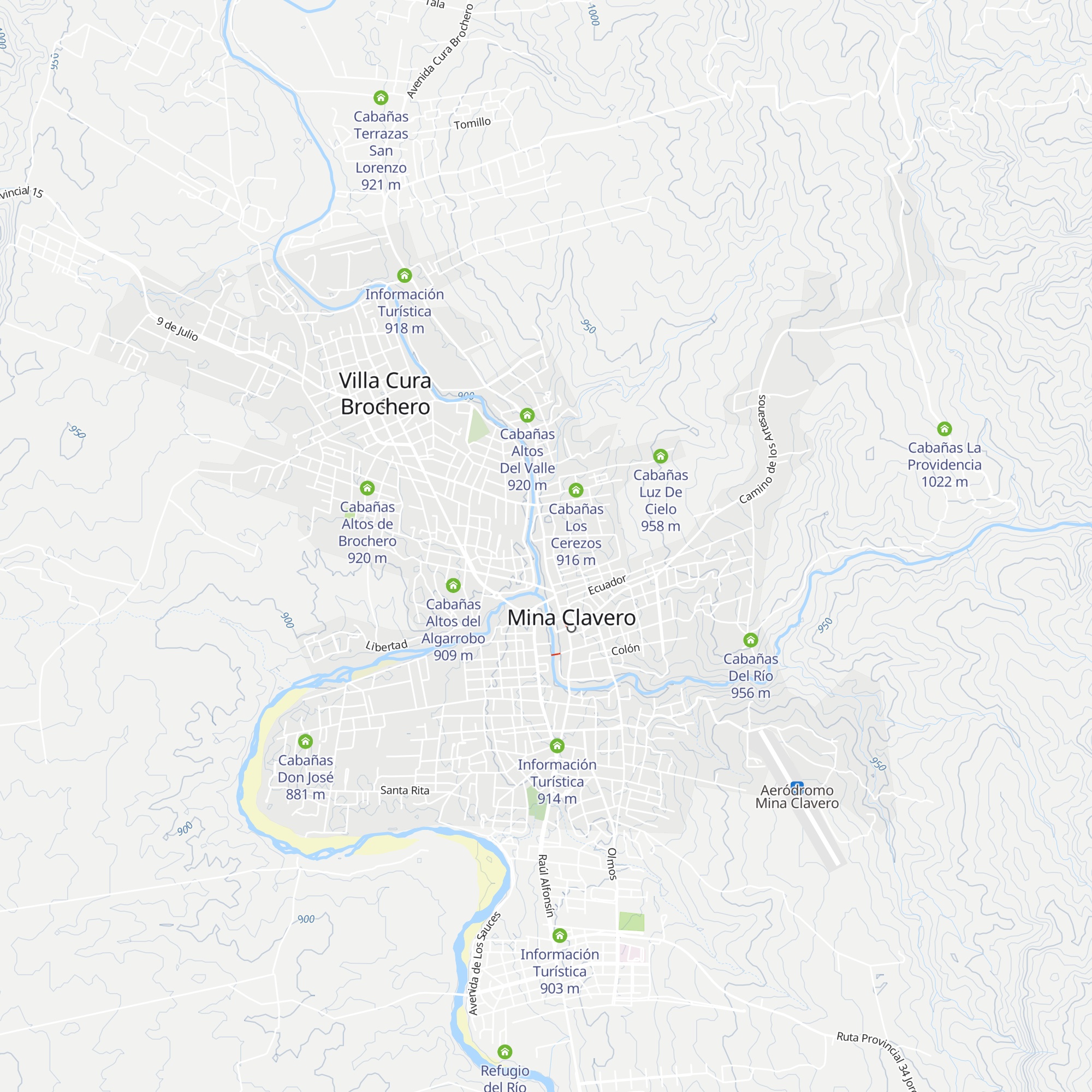 Cabañas Soledad map
