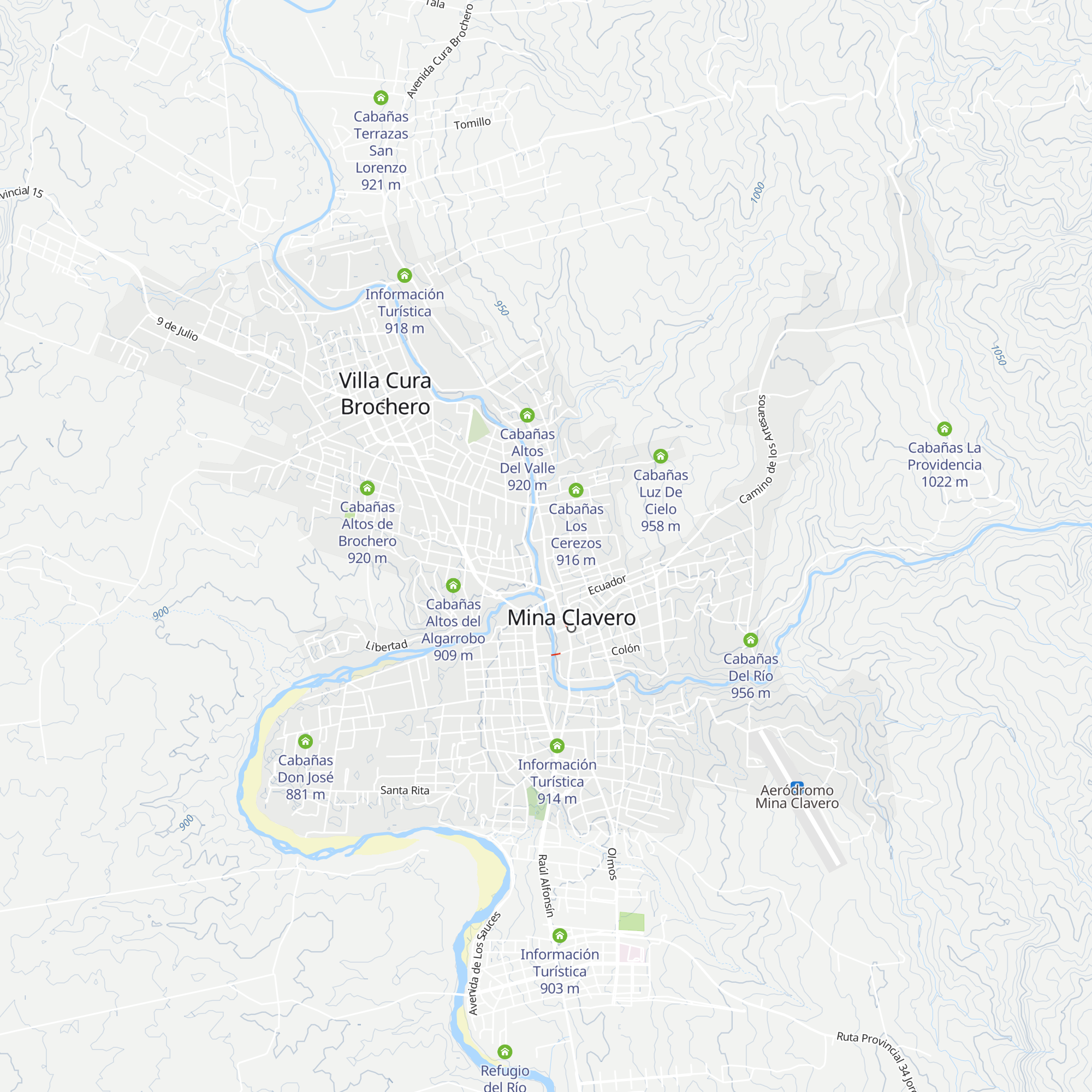 Cabañas Soledad map