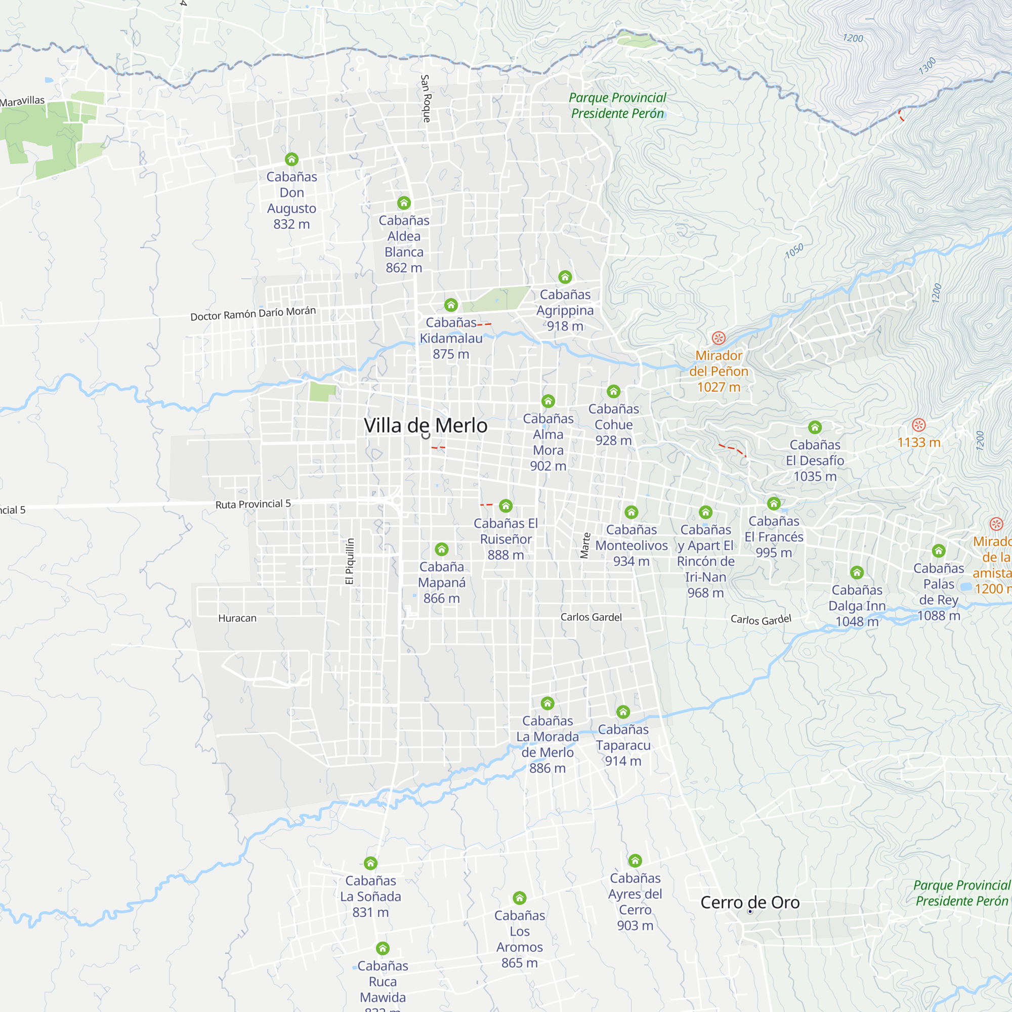 Cabañas El Ruiseñor map