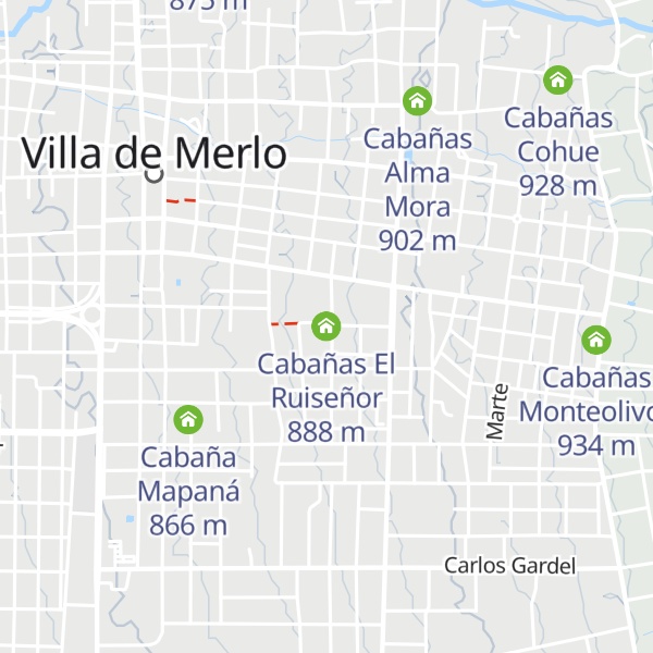 Map of Cabañas El Ruiseñor