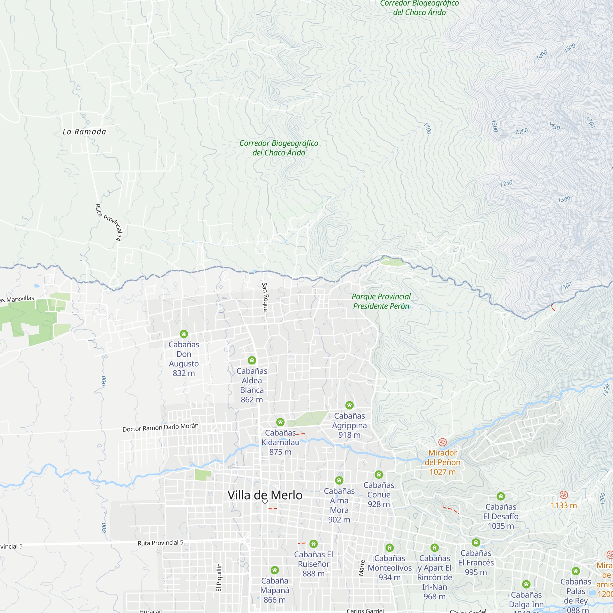 Cabañas Don Fausto map
