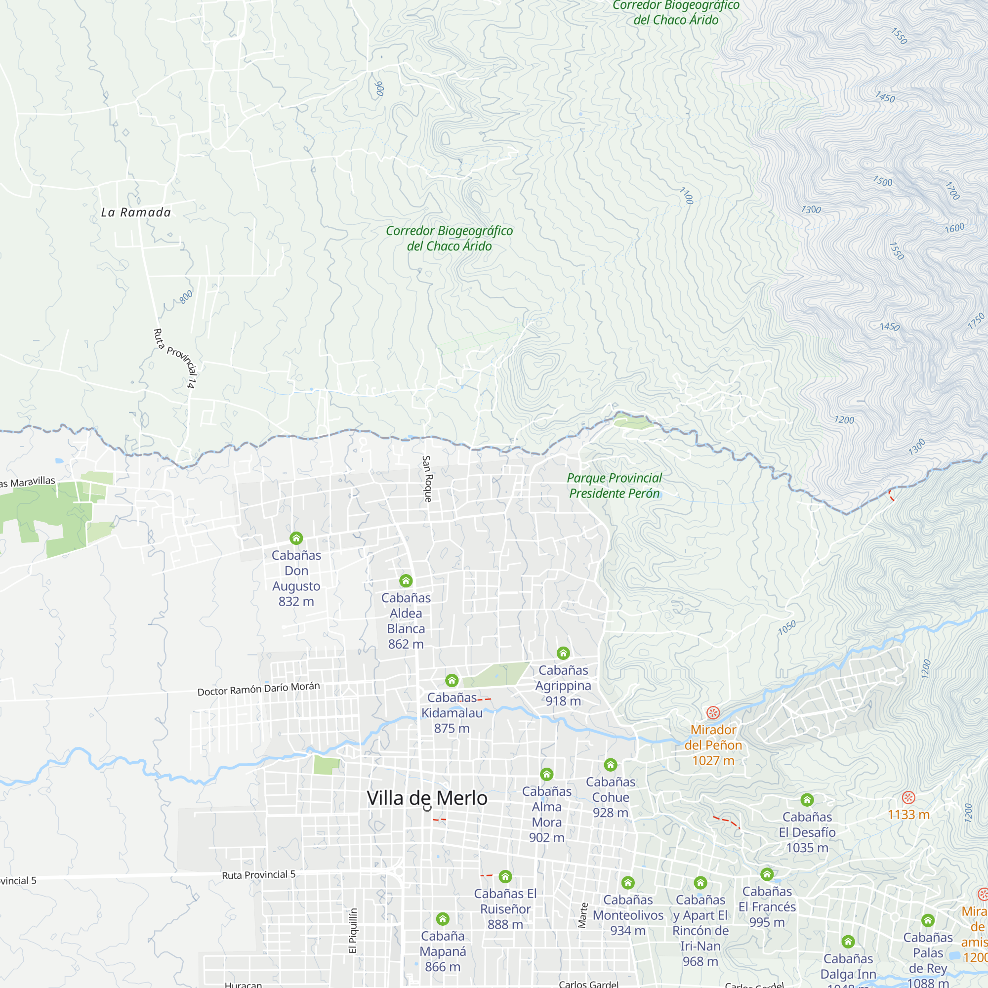 Cabañas Don Fausto map