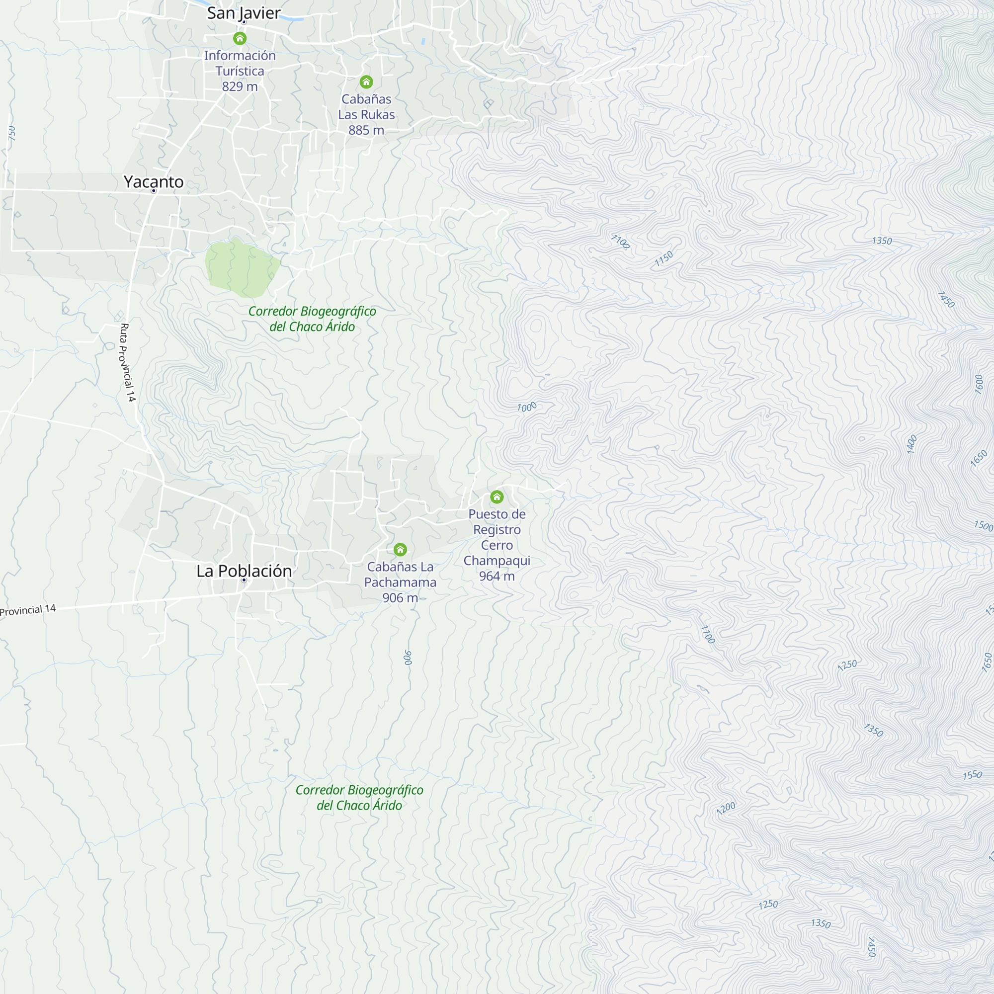 Puesto de Registro Cerro Champaqui map