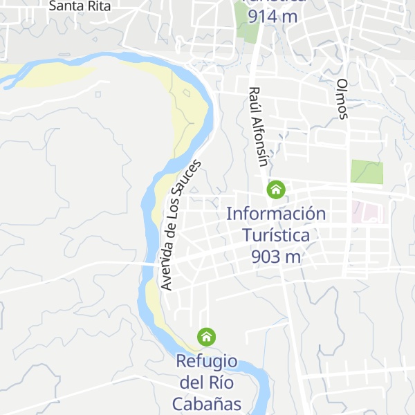 Map of Cabañas Baja Inn Río
