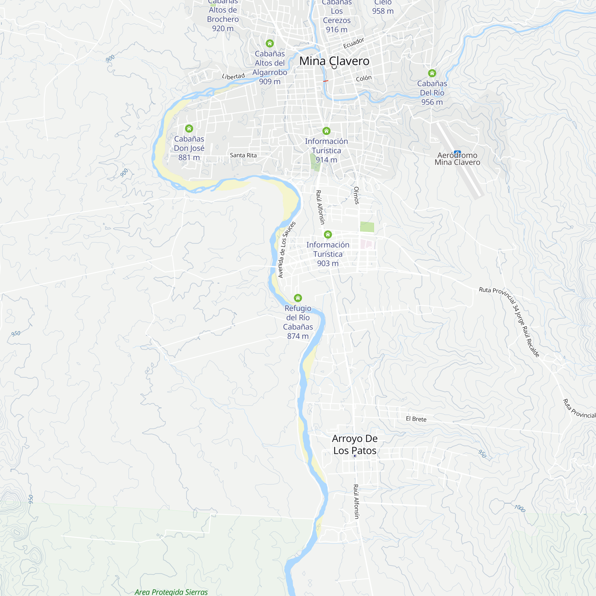 Refugio del Río Cabañas map