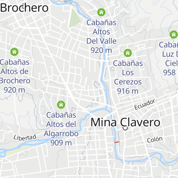 Map of Cabañas la Comarca de Brochero