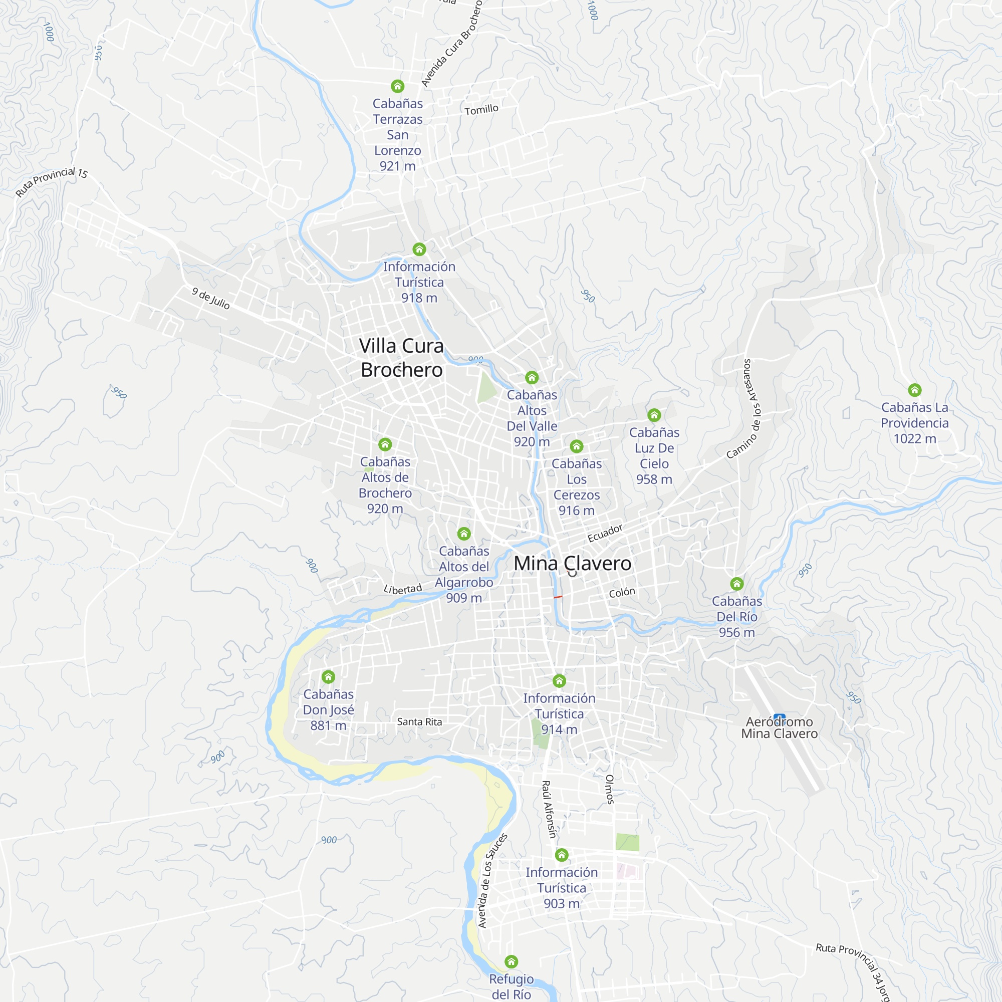 Cabañas Yunyay map