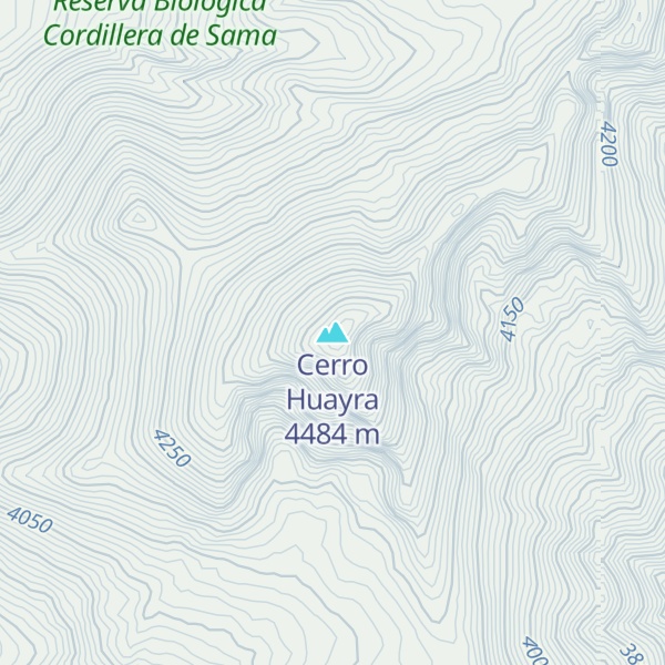 Map of Cerro Huayra