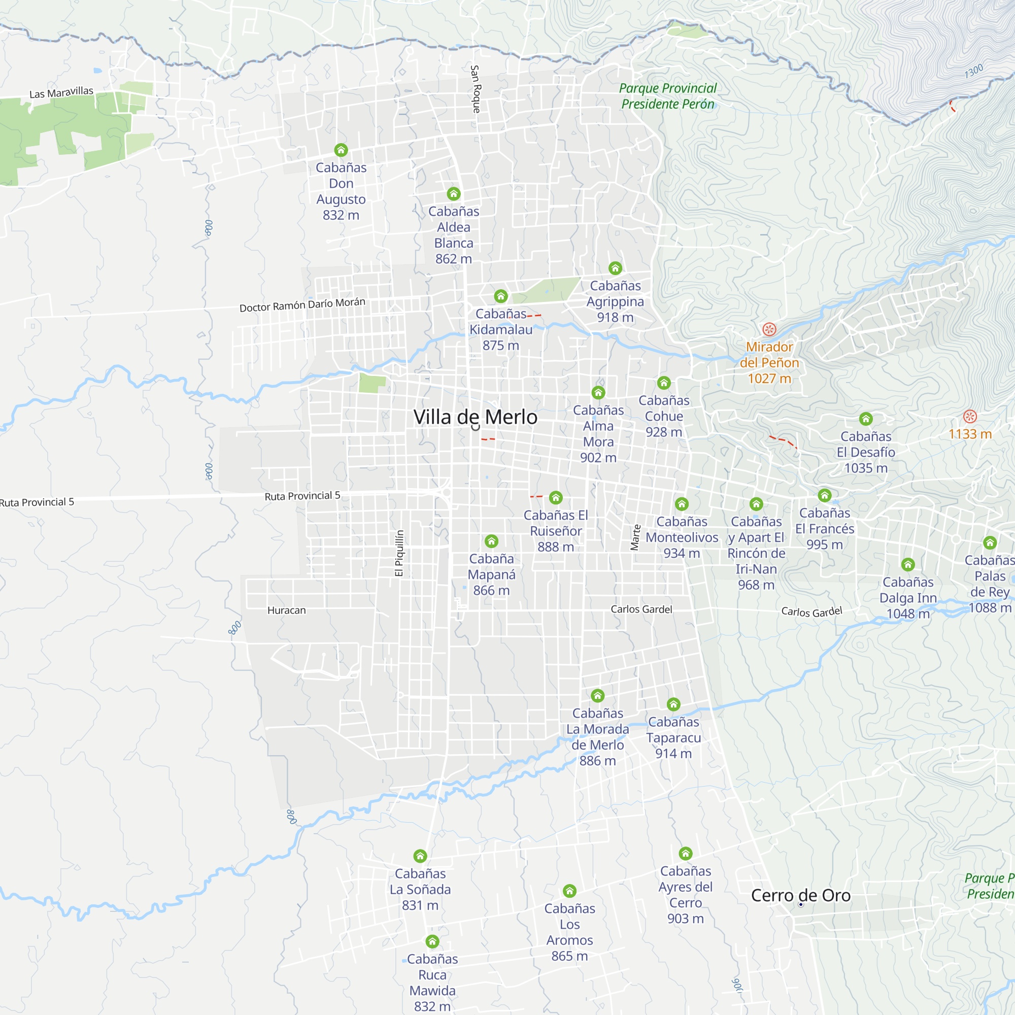Cabañas Nona Olga map