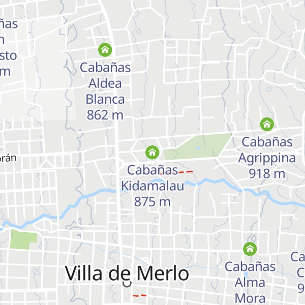 Map of Cabañas Kidamalau