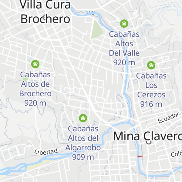 Map of Cabañas Oasis Del Valle