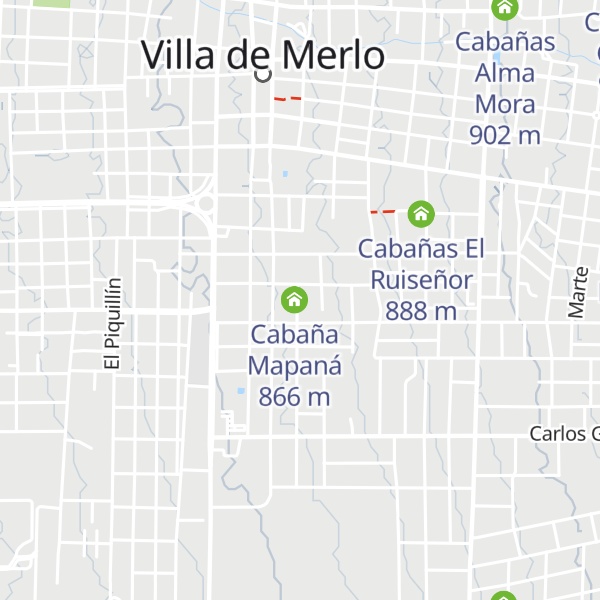 Map of Cabañas Cerro Nevado