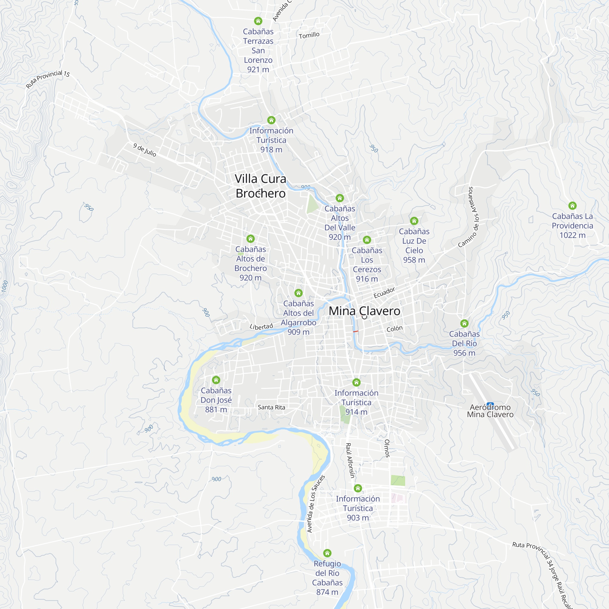 Cabañas Alto Paraíso map