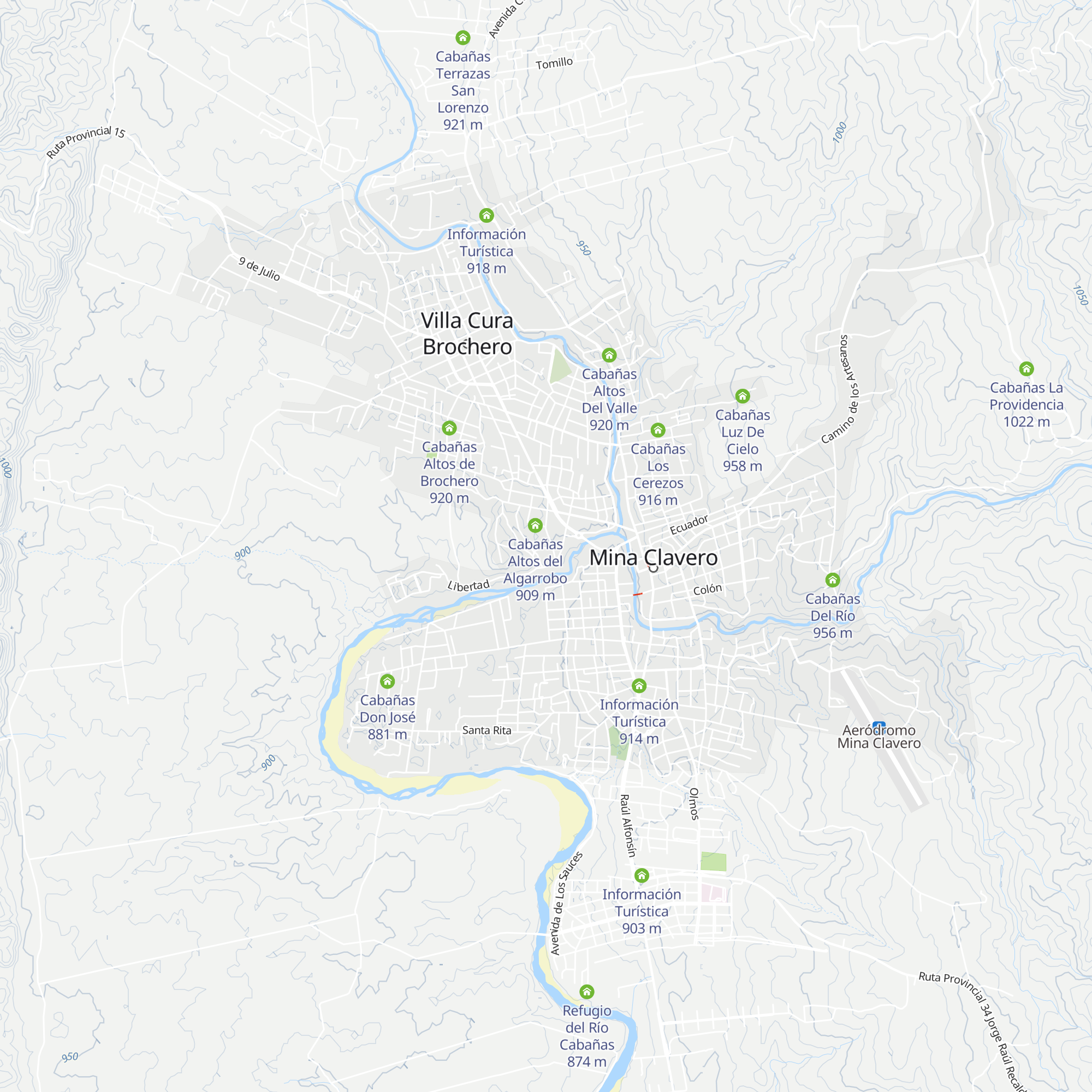 Cabañas Alto Paraíso map