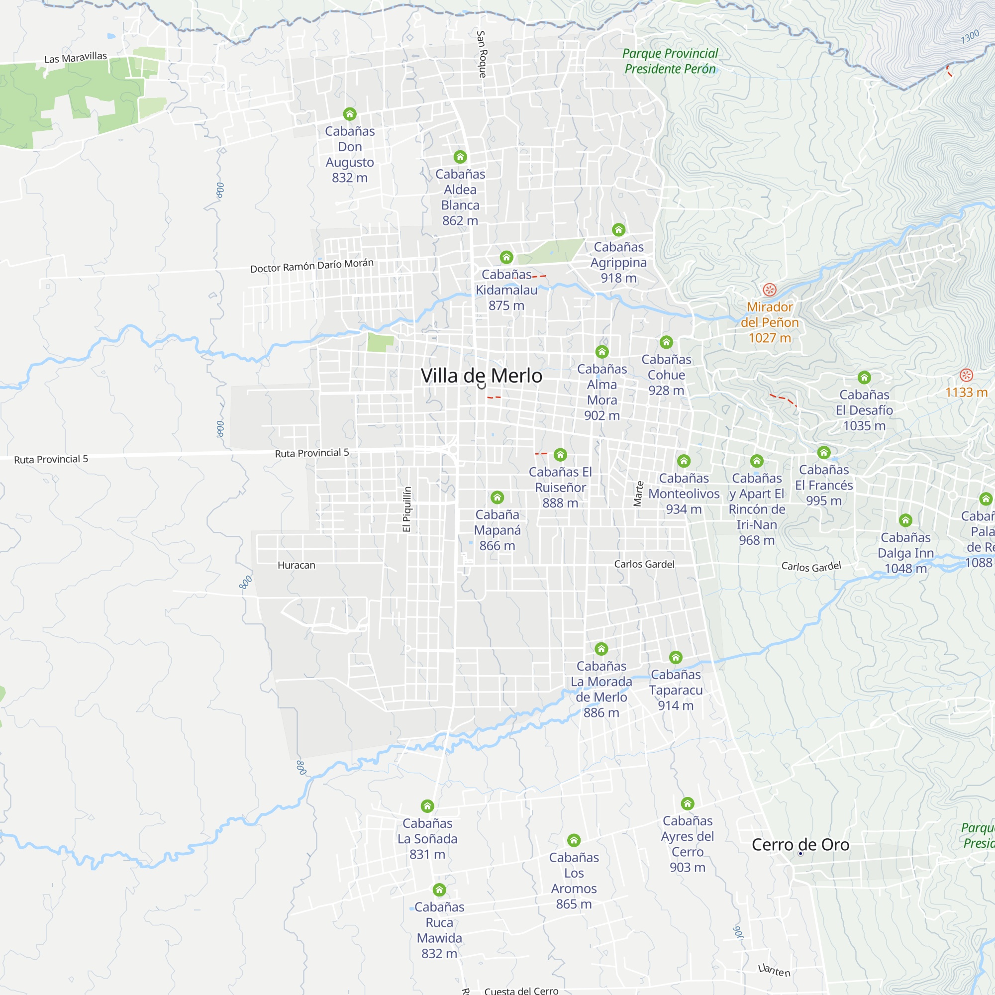 Cabaña Mapaná map