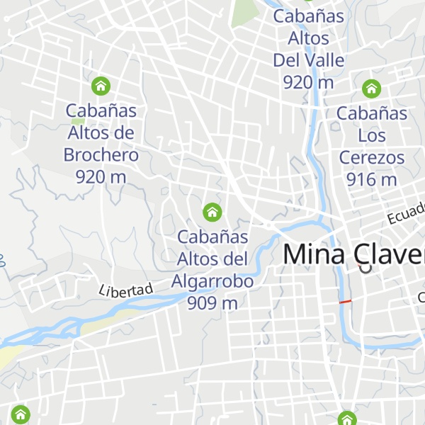 Map of Cabañas Altos del Algarrobo