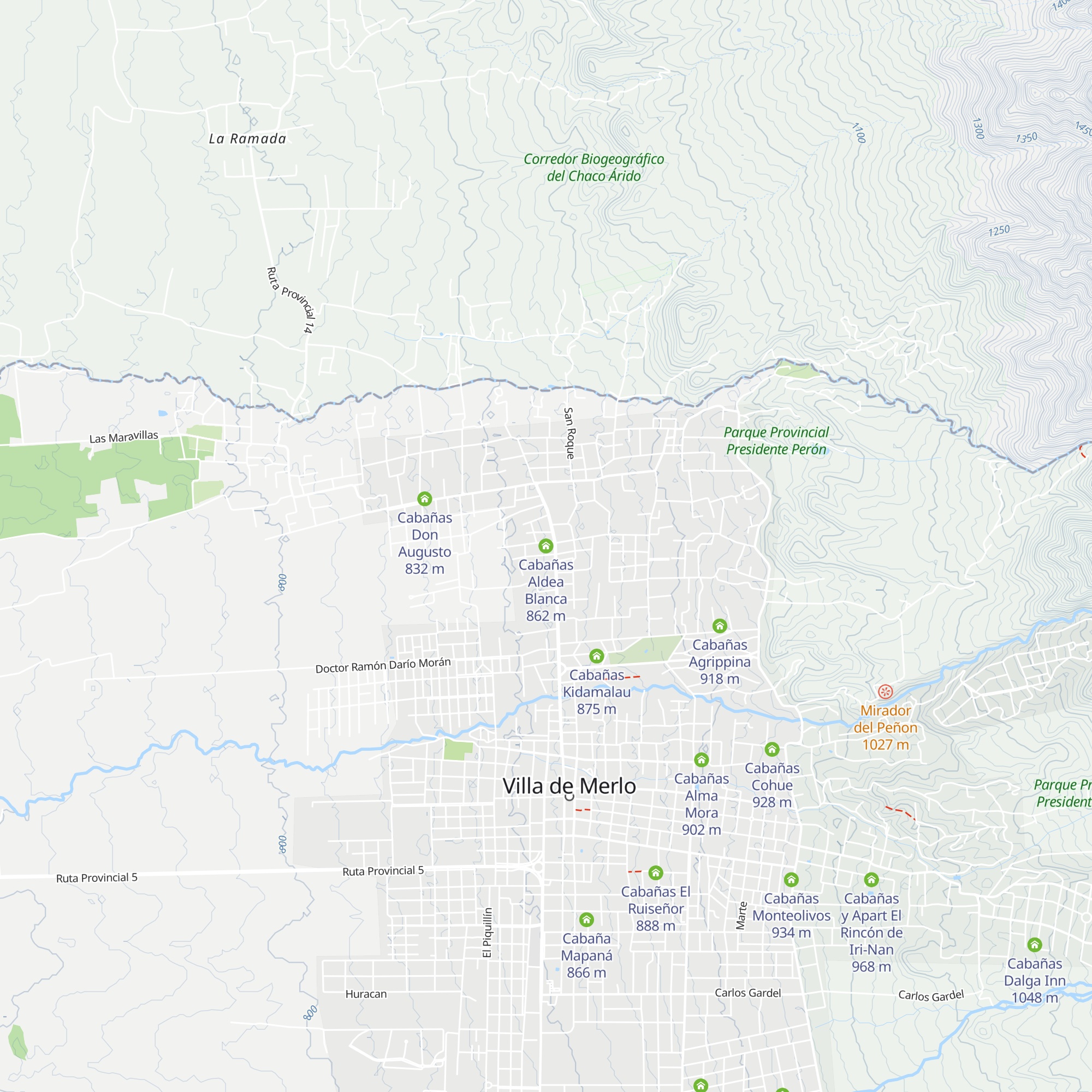 Cabañas Aldea Blanca map