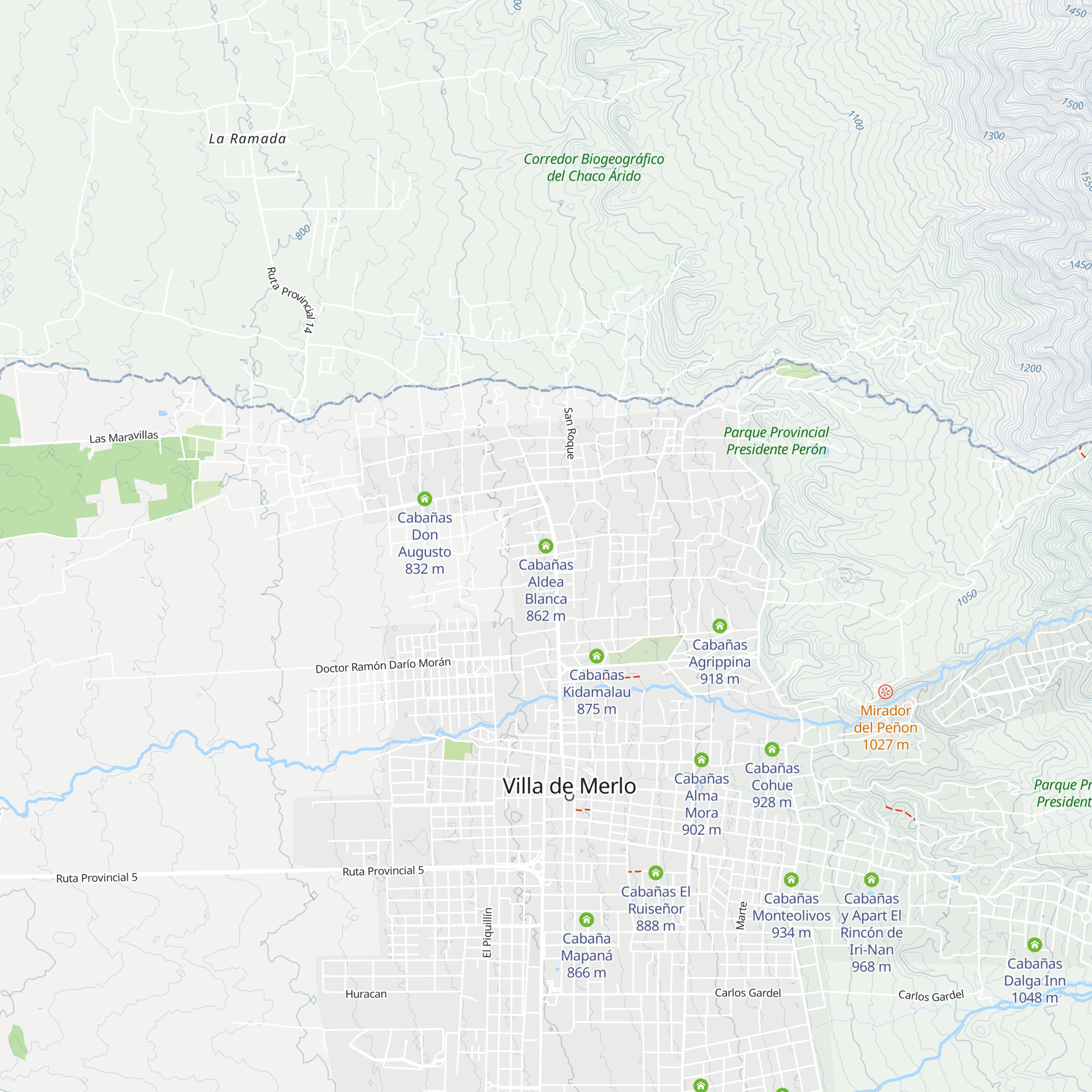 Cabañas Aldea Blanca map