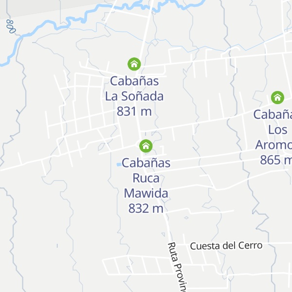 Map of Cabañas Ruca Mawida