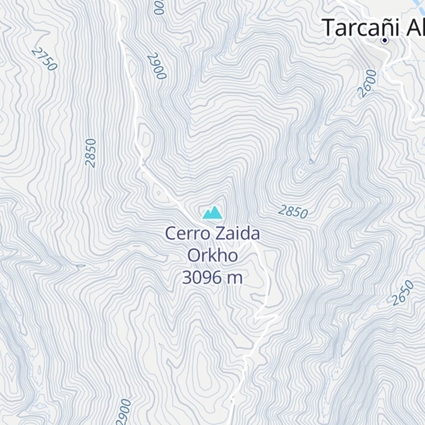 Map of Cerro Zaida Orkho