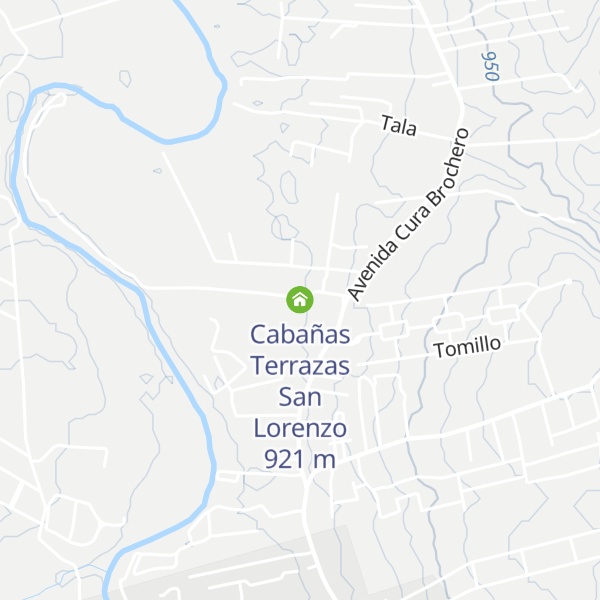 Map of Cabañas Terrazas San Lorenzo