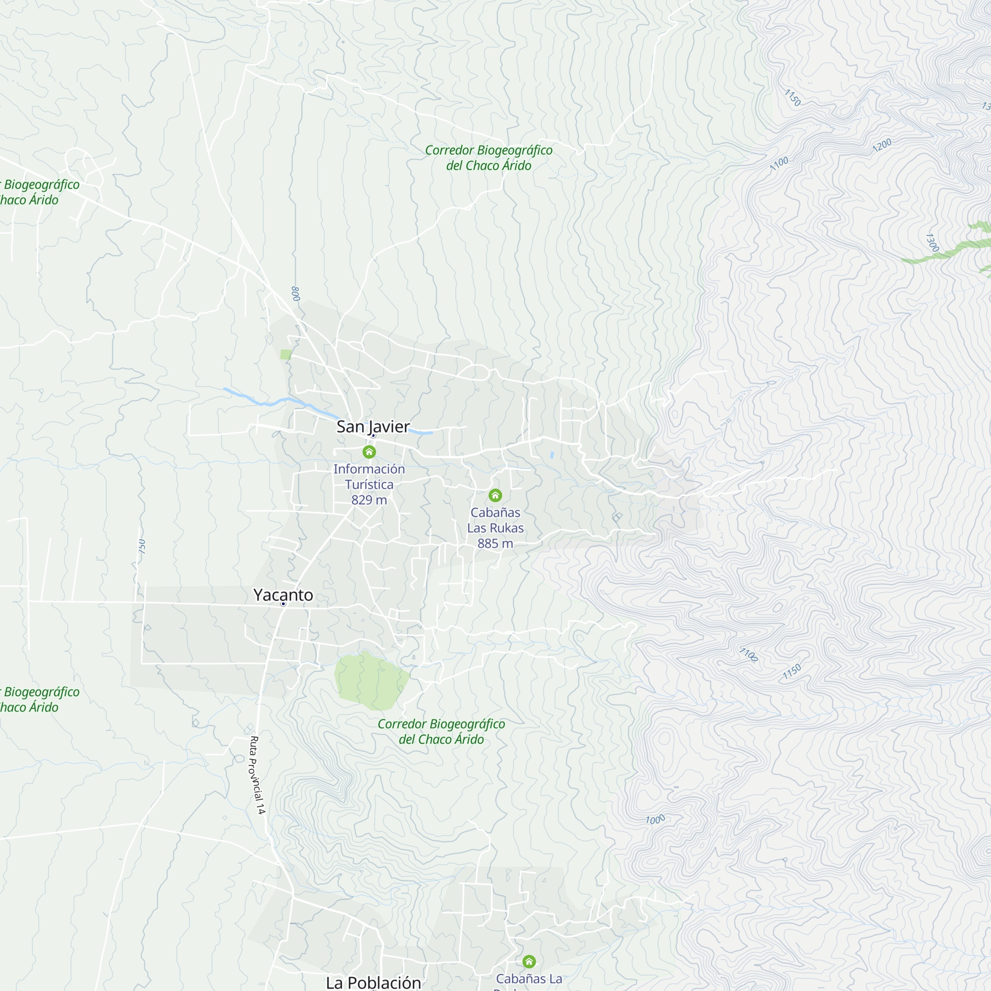 Cabañas Las Rukas map