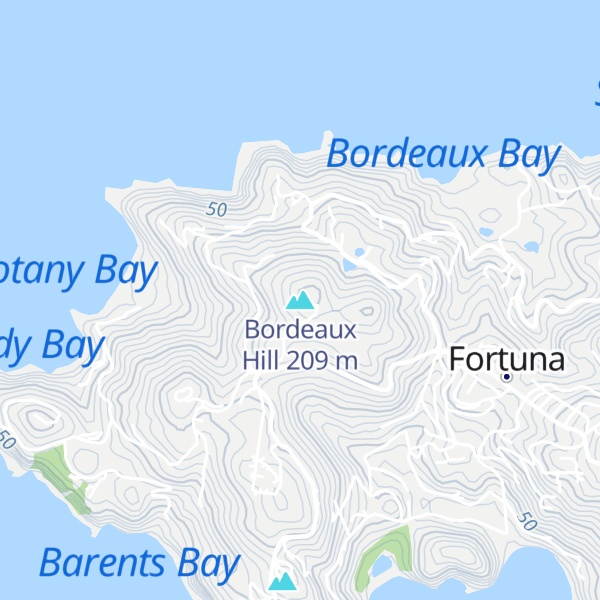 Map of Bordeaux Hill