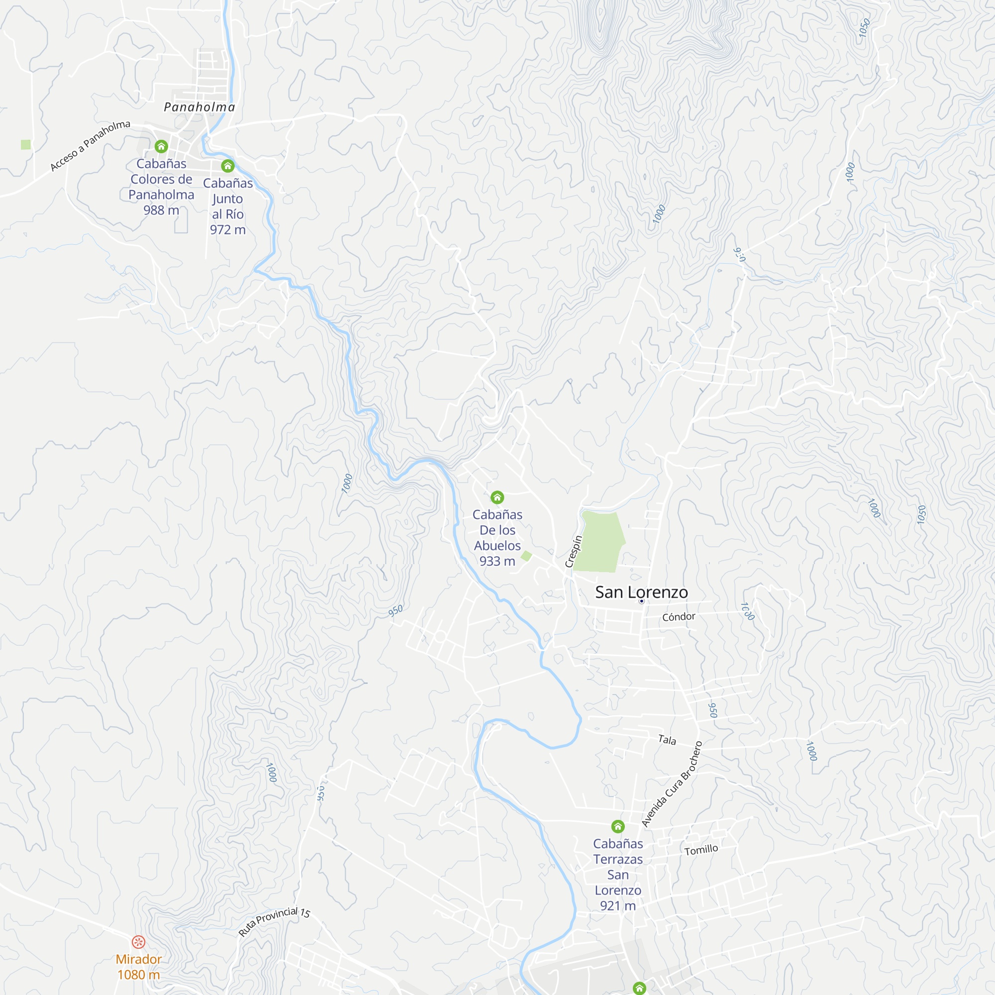 Cabañas De los Abuelos map