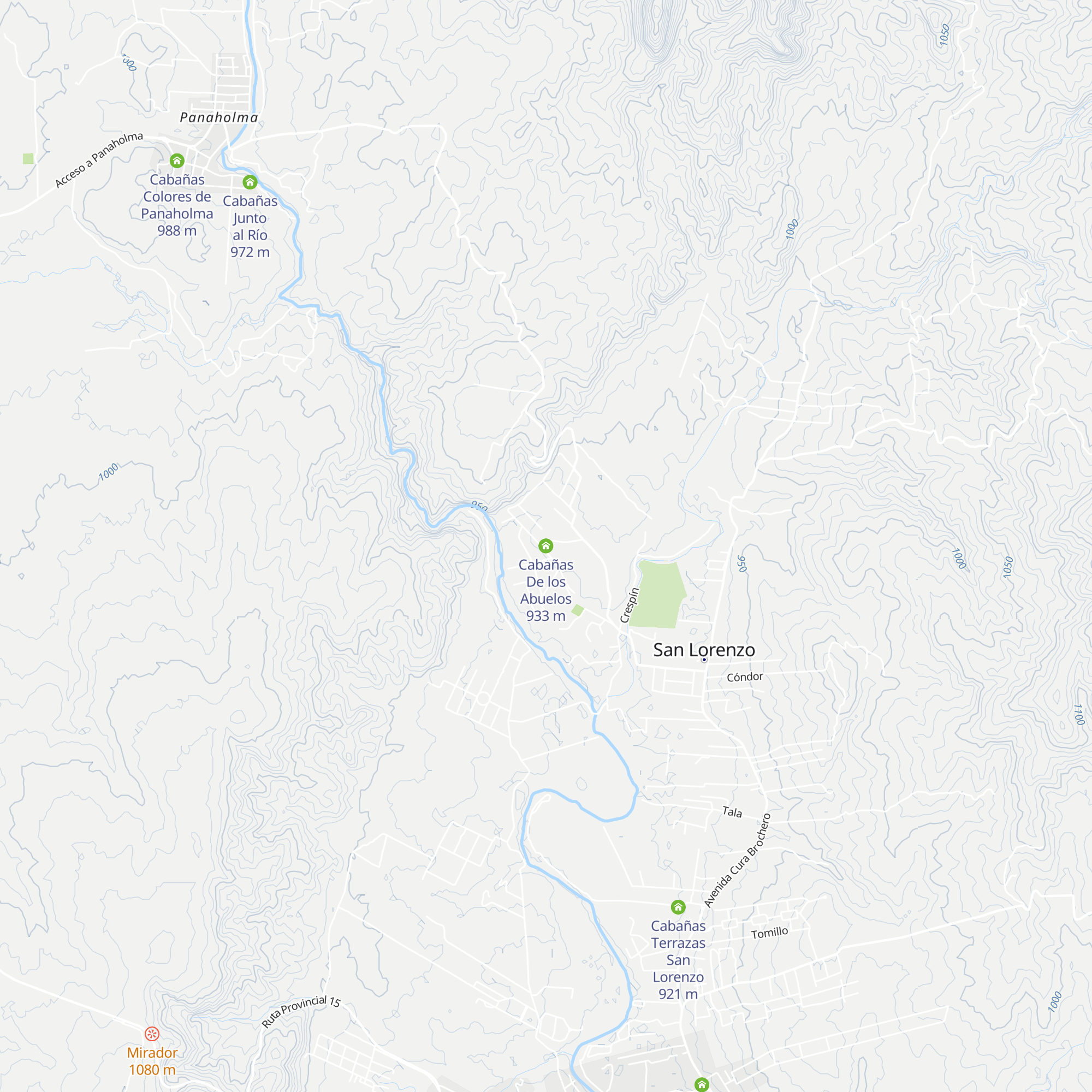 Cabañas De los Abuelos map